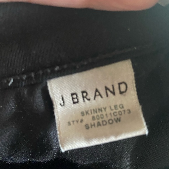 J Brand Women’s Distressed Black Skinny Jeans Raw Hems Stretch Denim - Picture 6 of 10